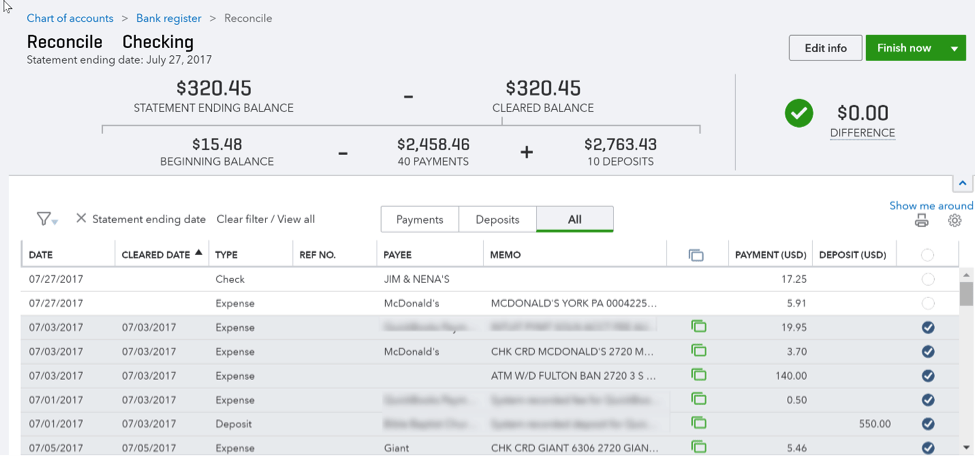 Always make sure you include all your bank accounts credit cards and PayPal for your business