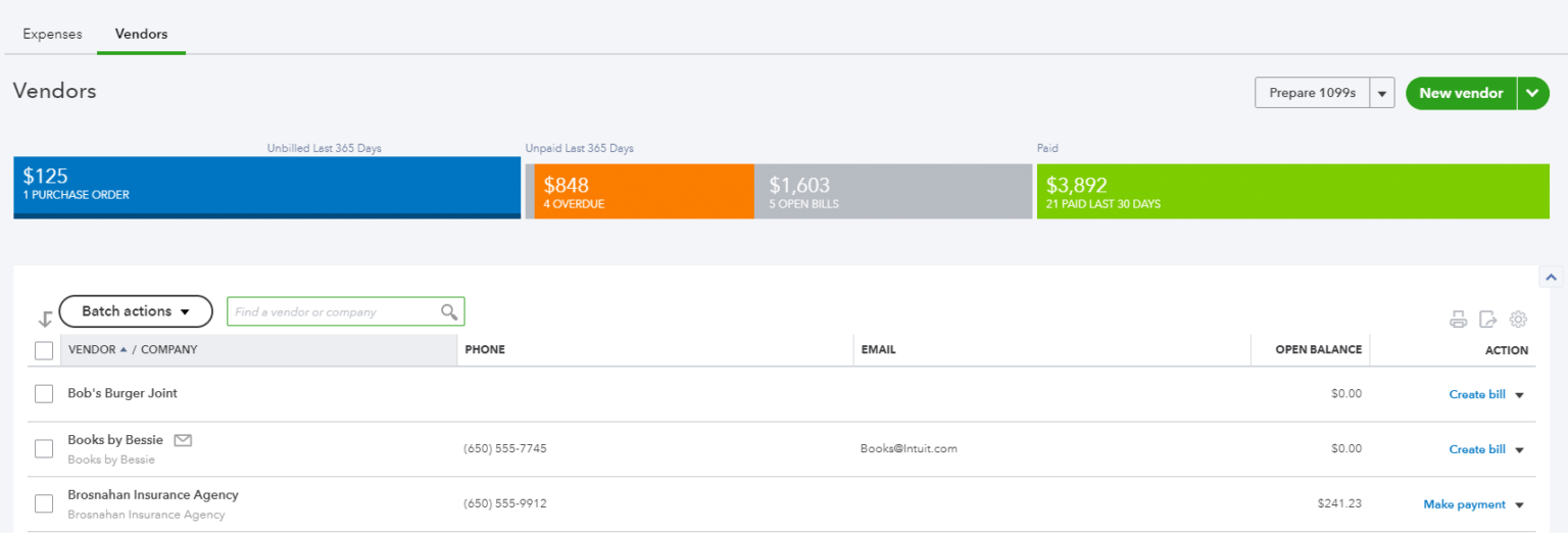 Use Correct Vendor names when categorizing
