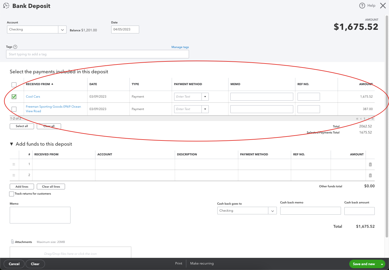 Simple Effective 5 Step Bookkeeping Setup 17 Record Invoices Apply Payments and Match Deposits Matching payments to deposits