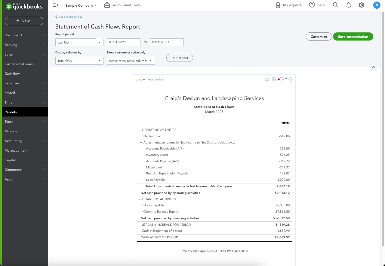 Simple Effective 5 Step Bookkeeping Setup 21 Statement of Cash Flows