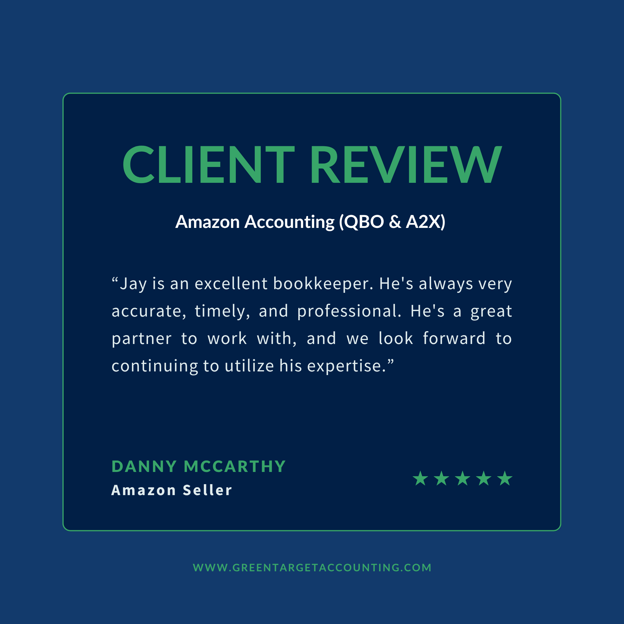 Portfolio 32 GreenTarget Ecommerce Accounting Client Review