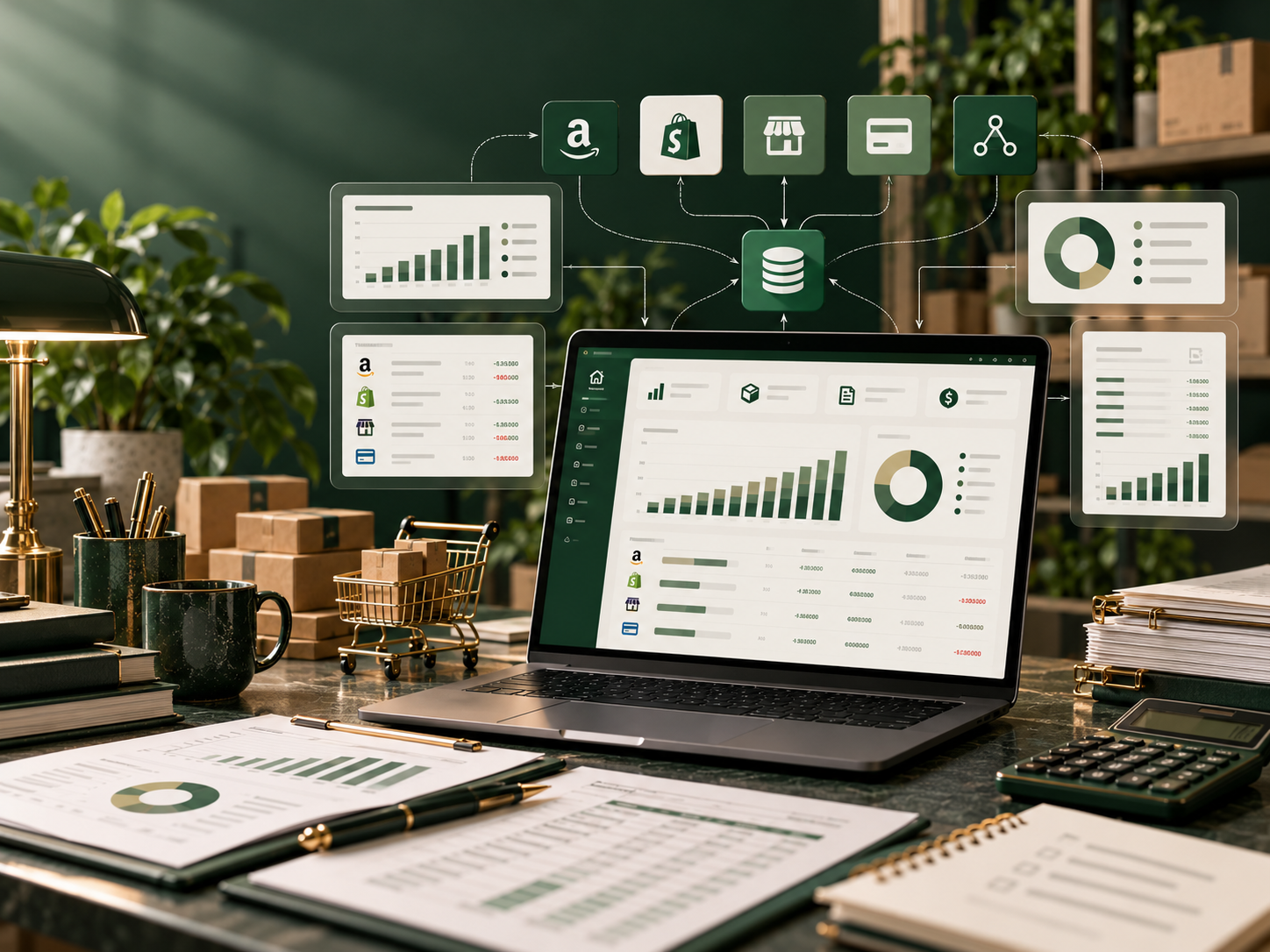 Financial reporting and eCommerce accounting dashboard