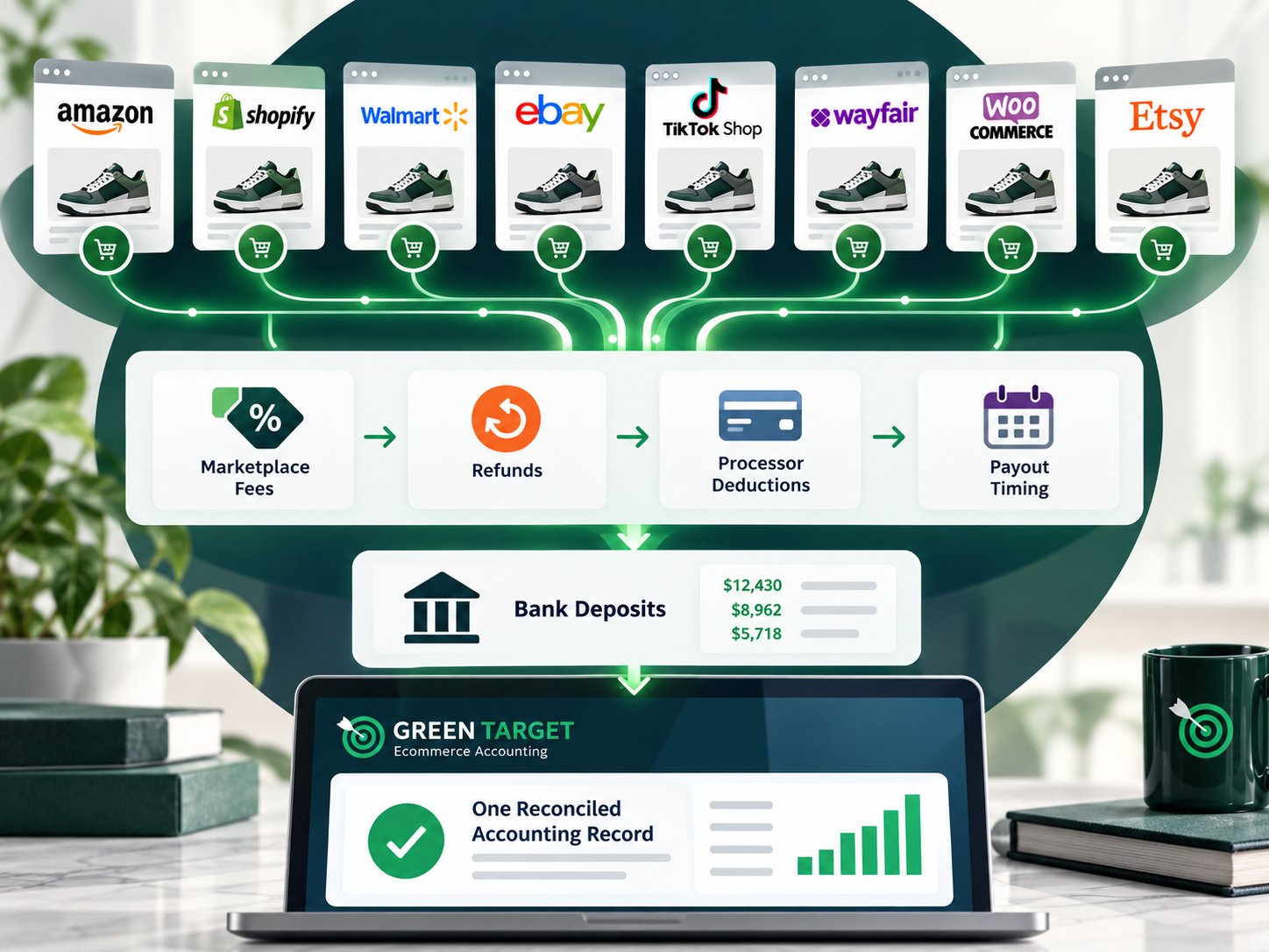 Fees refunds processor deductions and payout timing behind multichannel sales
